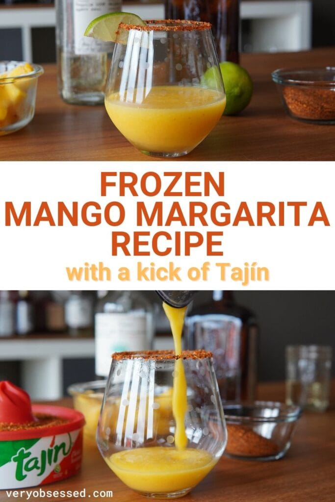 Frozen Mango Margarita with Tajin