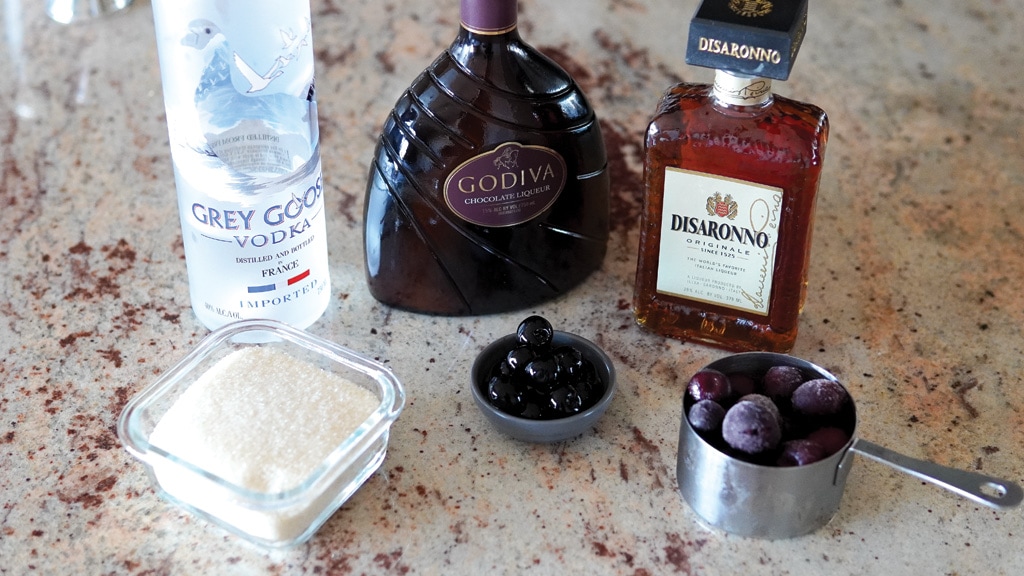 Chocolate Covered Cherry Martini Recipe Ingredients Godiva Chocolate Liqueur Disoronno Amaretto Grey Goost
