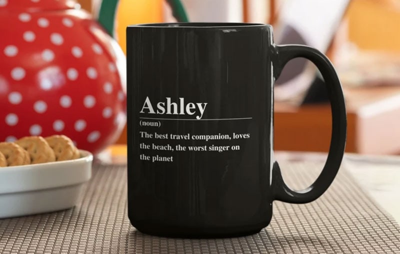Personalized Name Definition Mug 2nd Wedding Anniversary Gifts