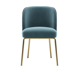Interior Define Graham Chair Contrast Piping French Blue