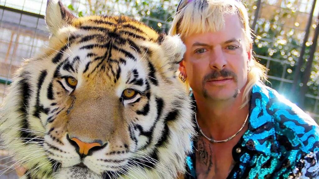 Joe Exotic with a Tiger
