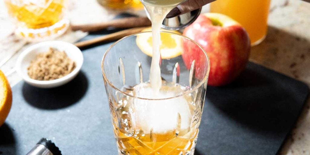 Making an Apple Cider Old Fashioned