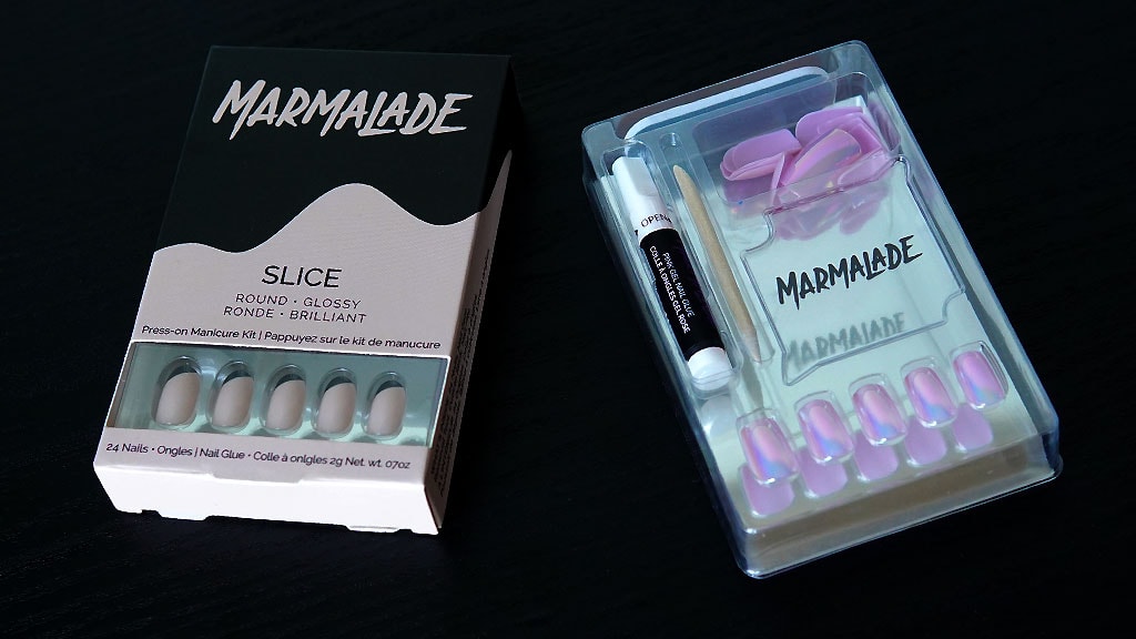 Marmalade Press On Nails in Splice and Purple Crush