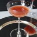 Manhattan Mocktail in coupe glass on silver tray