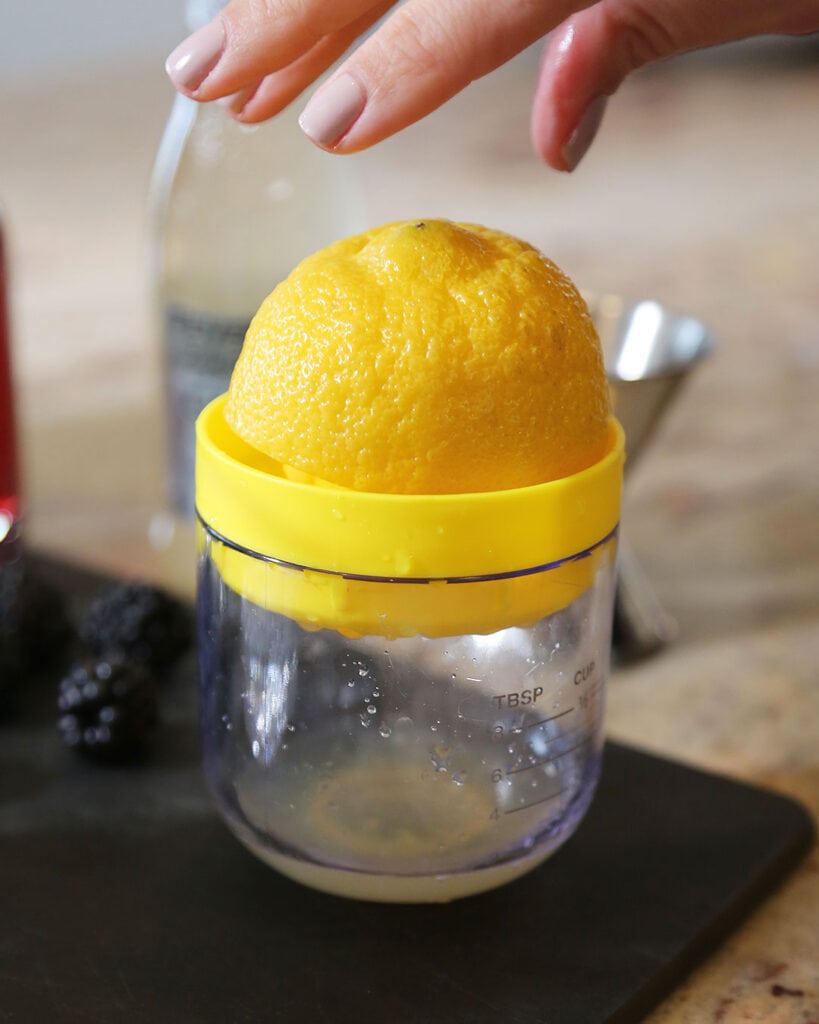 citrus juicer with lemon
